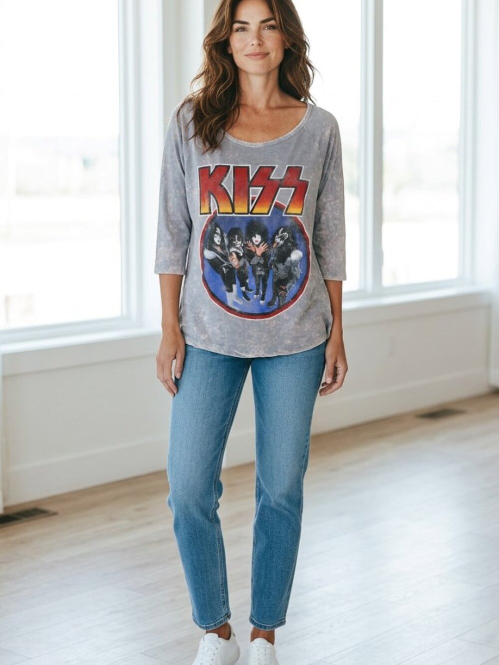 KISS T-Shirt Baseball Style Live Nation Apparel Perfect Condition